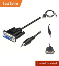 DB9 9 Pin Female to 3.5mm Male Plug Serial Cable RS232 to 1/8 inch Conversion...