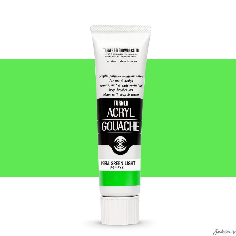 Turner Acryl Gouache Paint Acrylic 40ml Permanent Green Light 42 Matte Finish