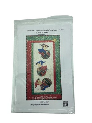 Monica's Quilt & Bead Creations Elves at Play Quilt Pattern 15.5x29.5