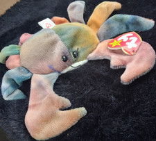 Ty Beanie Babies Claude the Crab 1996 Plush Toy with Tag Ages 3-8 3-4 5-7 8-11