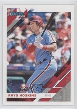2019 Donruss Variation Holo Back 32/99 Rhys Hoskins (Throwback Blue Jersey) 0o6v