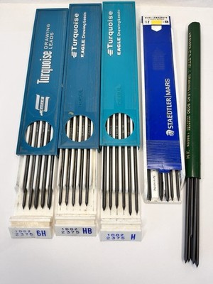 38 pieces Partial boxes Turquoise Eagle Drawing Drafting Leads Staedtler Faber