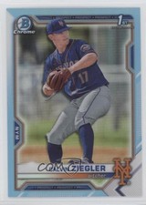 2021 Bowman Draft Chrome Sky Blue Refractor Calvin Ziegler #BDC-123 00g3