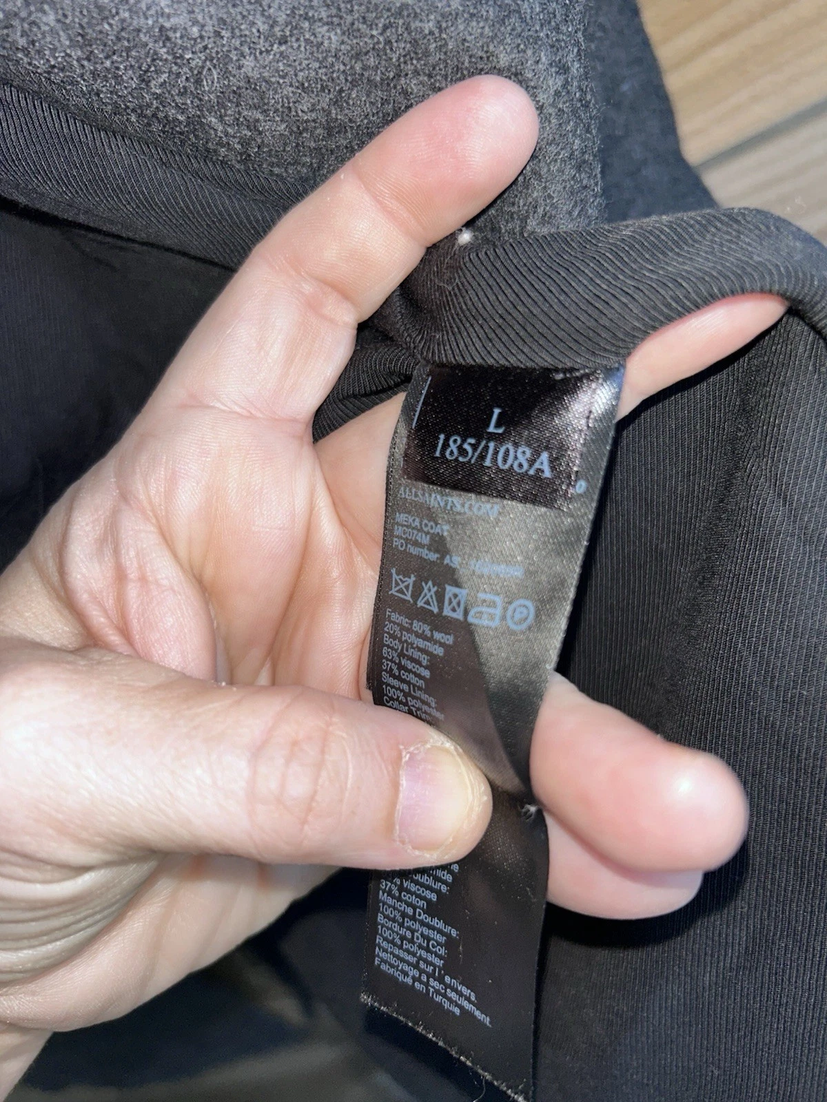 ALLSAINTS Bodell Coat Men’s Large - product detail image 4
