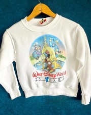 90s Mickey Mouse Walt Disney World 25th Anniversary Crewneck Sweatshirt Kids XS