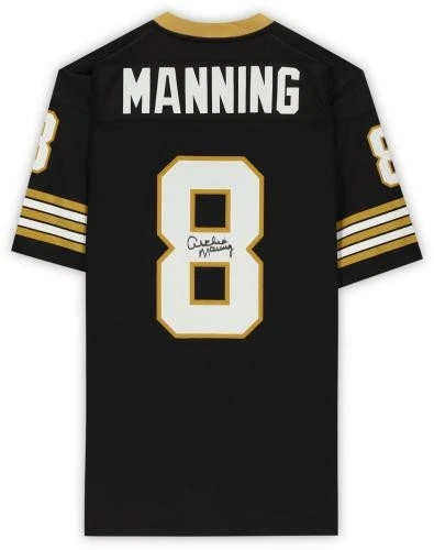 Archie Manning New Orleans Saints Signed Mitchell & Ness Black Replica Jersey - Image 3 of 4