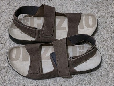 NEW! ECCO Cozmo Two-Strap Leather Sandal US 12-12.5,  EU 46 NEW W/O BOX