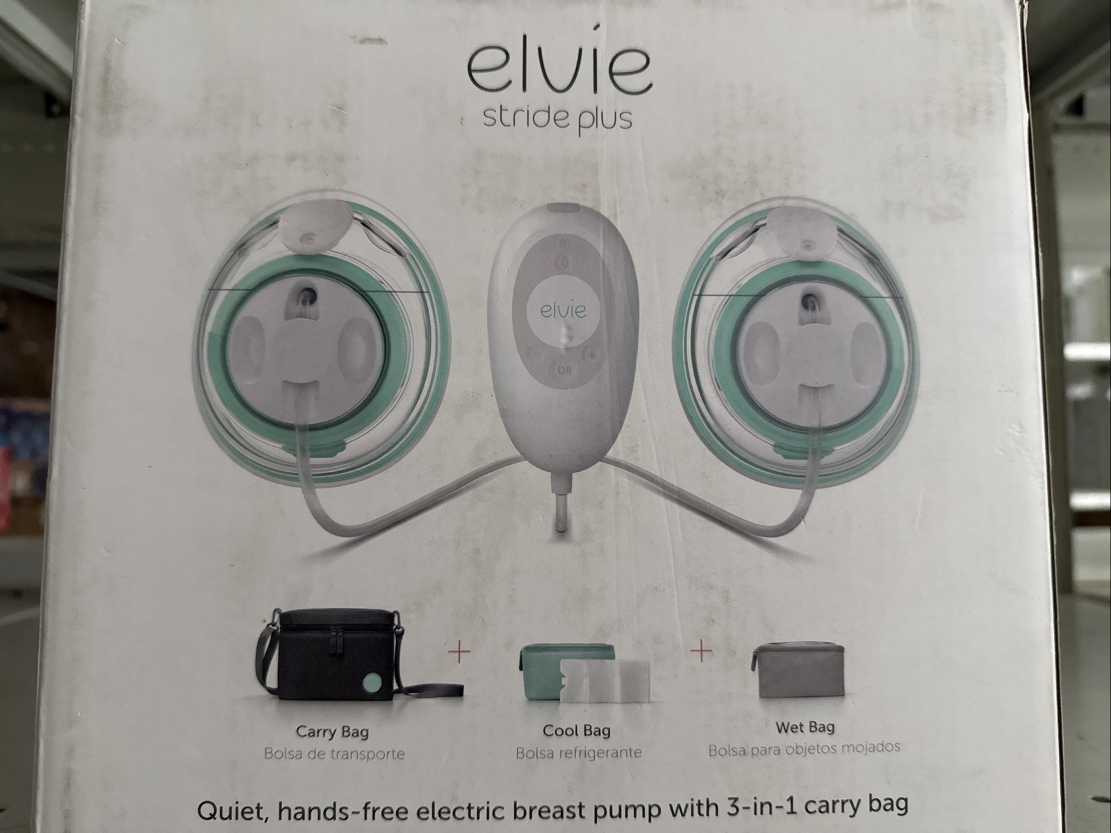 NEW ELVIE STRIDE PLUS WEARABLE ELECTRIC DOUBLE BREAST PUMP & 3-IN-1 CARRY BAG