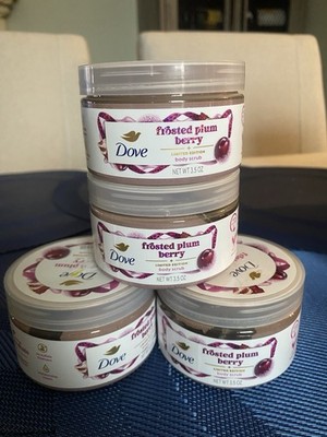 Dove Frosted Plum Berry Mini Body Scrub Set   Limited Edition (4)