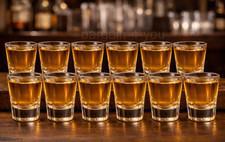 12 X Olympia American Shot Glasses 30ml (1 US fl Oz) – Solid Base for Bars, Club