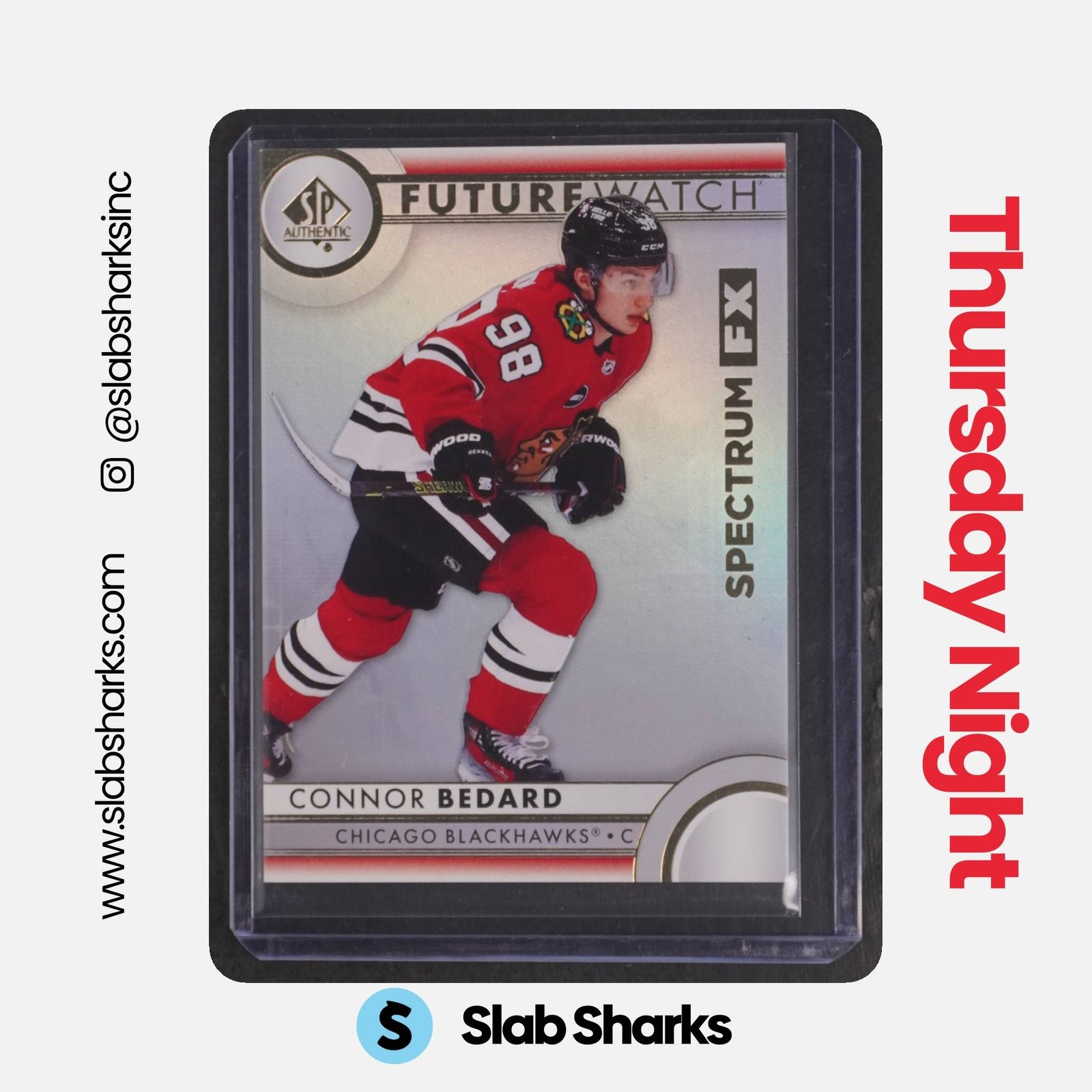 2023 UPPER DECK SP AUTHENTIC #S-91 CONNOR BEDARD SPECTRUM FX FUTURE WATCH ROOKIE