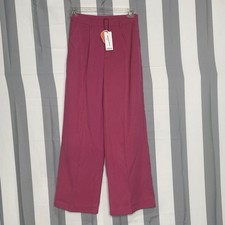 Cider Women's Size M Hot Pink Wide Leg Pleated Pants High Waist Trousers NWT