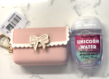 Bath  Body Works New 2025 Pink Bow Purse PocketBac Sanitizer Holder w/Sanitizer