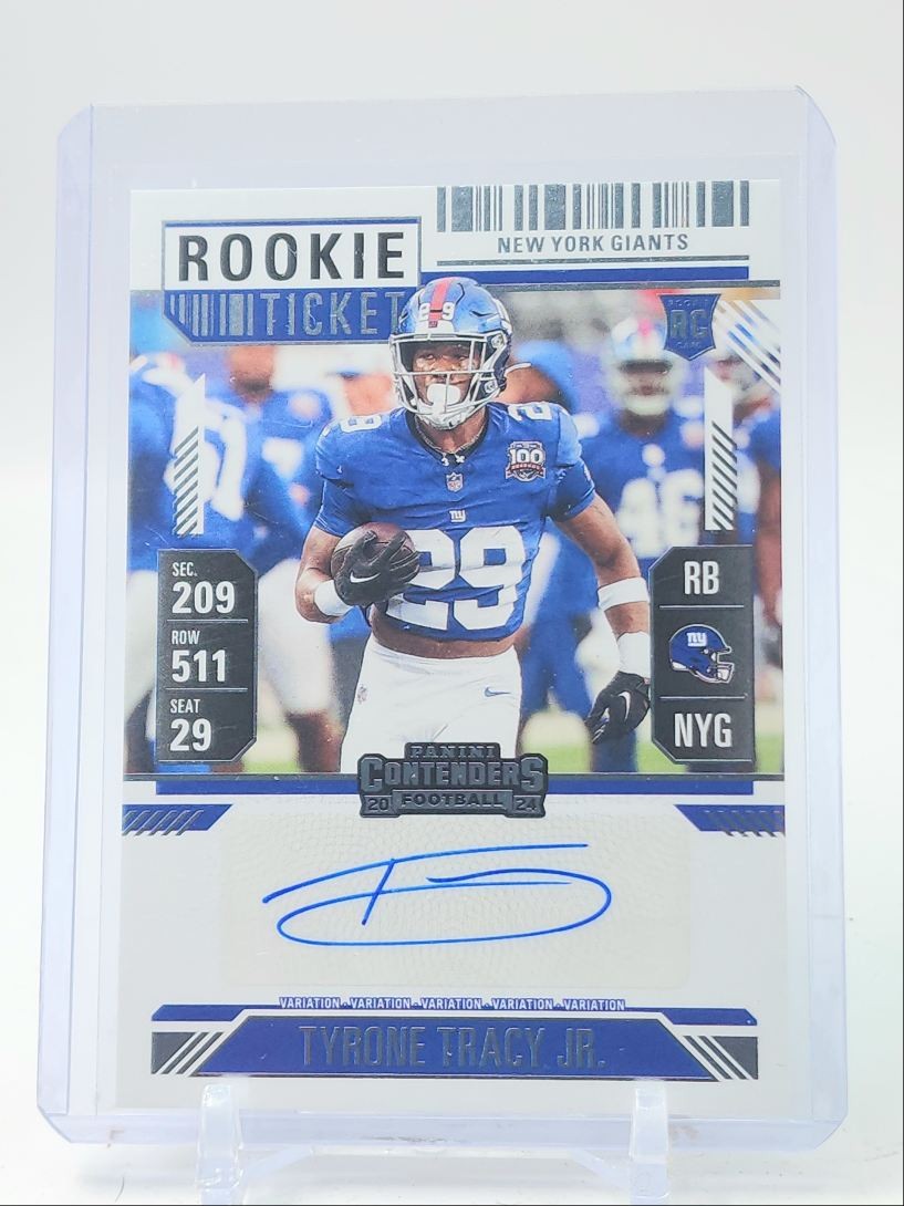 TYRONE TRACY JR. 2024 CONTENDERS ROOKIE TICKET VARIATION RC AUTO Q5818