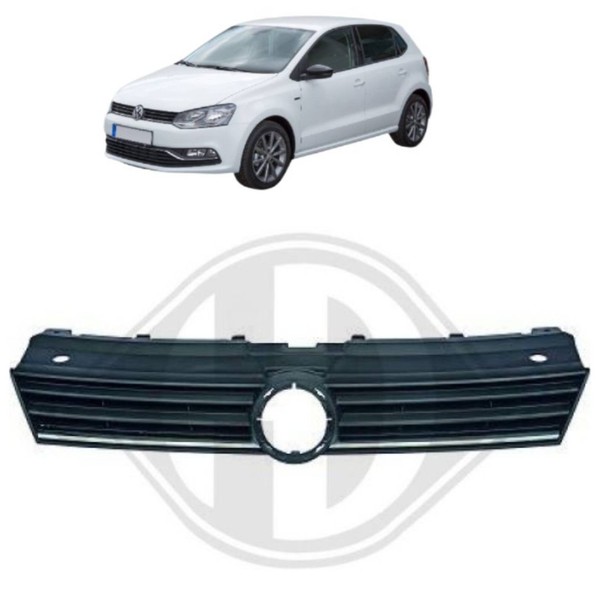 KüHlergrill Geschlossene Version FüR Vw Polo 2009-2017-image