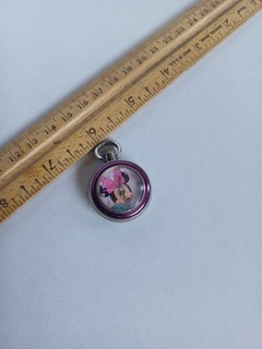 Vintage Minnie Mouse Pocket Watch With Numerous Scratches And Chips.