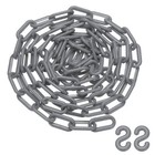 10 Feet Plastic Chain Link Safety Barrier Chain 1x2 Inch Buckle Silver Tone