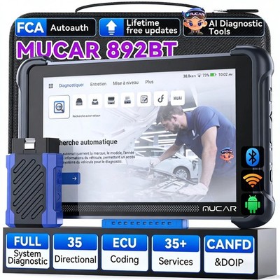 MUCAR 892BT KFZ OBD2 Diagnosegerät Alle System 35 Reset DPF AdBlue Airbag -Reset