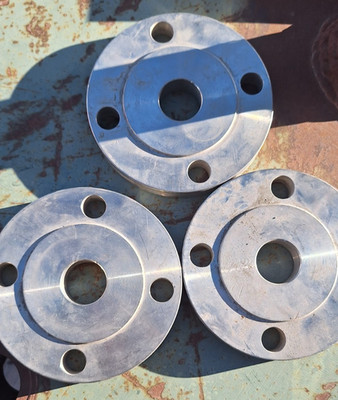 2'' x 1'' Class 150 RF Blind Flange w/ Thru Tap 316L Stainless Steel ANSI B16.5