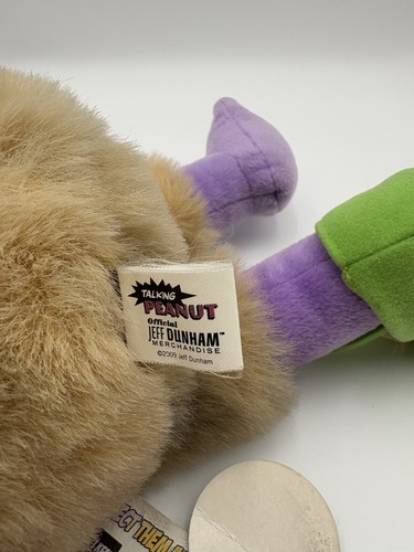 Jeff Dunham Talking Peanut Doll Plush Toy Virtual Tested Works Tags - Picture 11 of 13