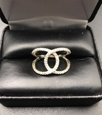 925 sterling silver Interlocking ring Size 7.5