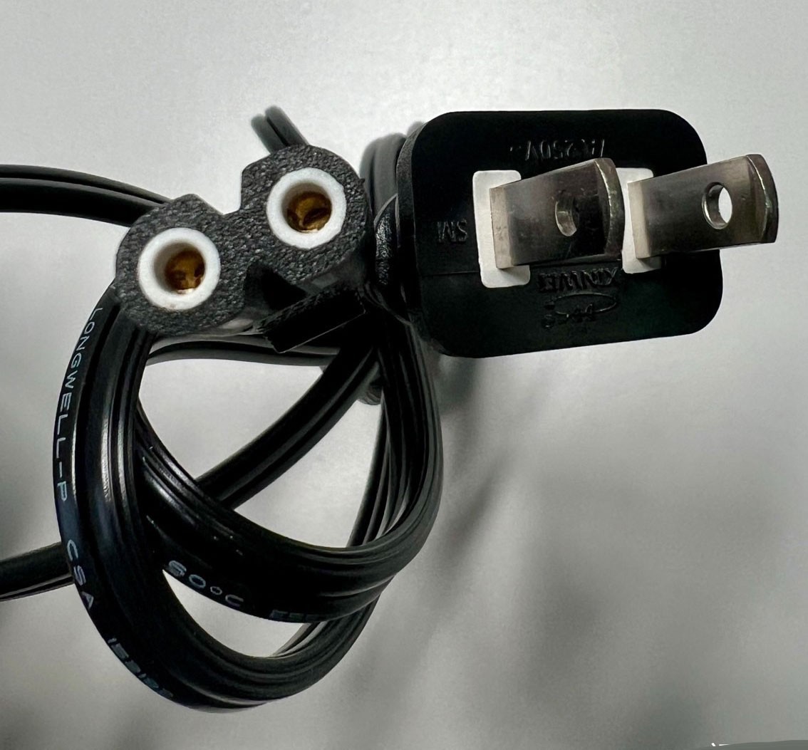 UL Listed 5 Feet Long 2-Prong AC Power Cord for Goal Zero Yeti 1400 -(38300)