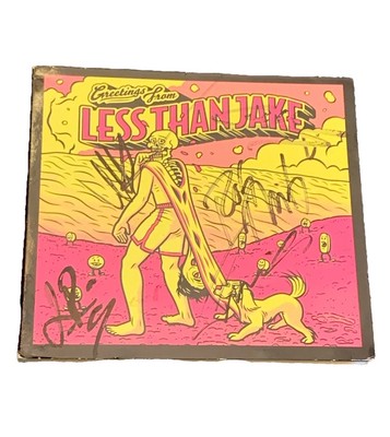 Less Than Jake SIGNED CD Cover Greetings From - No Disc - Signed By 5 Members