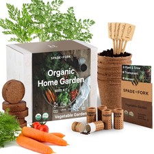 Organic Indoor Vegetable Garden Starter Kit - Made in USA - Certified USDA Or...