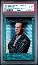 2021 Upper Deck Goodwin Champions John Taffer Emerald Wave Rare /10 PSA 8 Pop 1