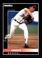 John Smoltz 1992 Pinnacle #191 Braves MLB READ FREE SHIPPING AutographDen