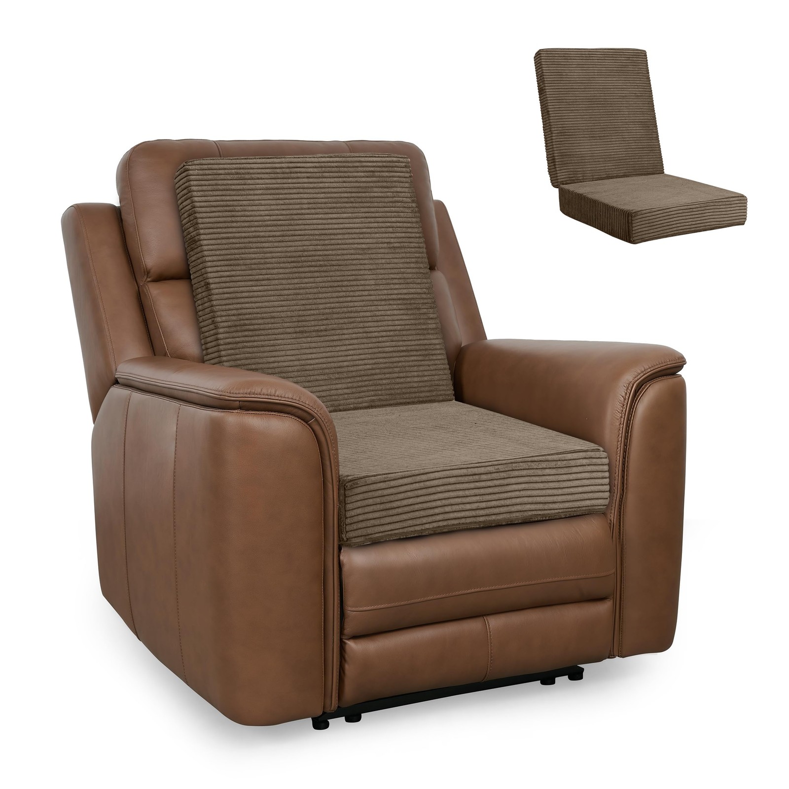 Cushion 20"x20" Seat + 21" Backrest, Coffee