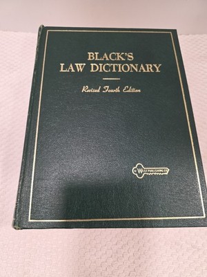 Blacks Law Dictionary 4th Edition 1968-1975? Print Pre Owned