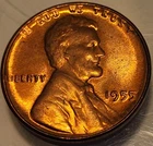 1955 1C RD Lincoln Wheat Penny Cent! Gem BU! Uncirculated! Nice Coin!