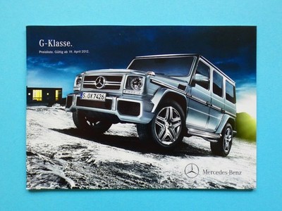 Brochure / Price List - Mercedes W463 - G-Class / G63 and G65 AMG - 04/12