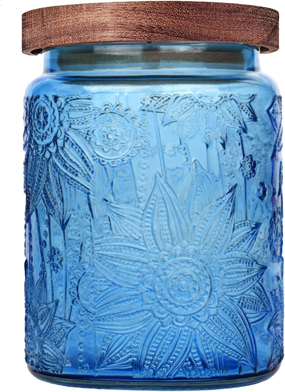 Candy Jar with Airtight Wood Lid 23.7 fl oz Glass Vinta Stora