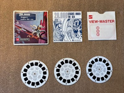 20.000 Meilen unter dem Meer VIEW-MASTER 1954, 3 Rollen + Cover + Booklet B370