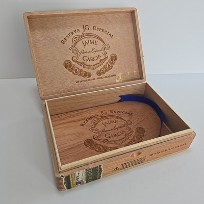 Jaime Garcia Robusto Reserva Especial Wood Cigar Box 9'' x 6'' x 2'' - EMPTY BOX