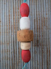 5 Old Fish Net Floats 23 Inches Long Fishing Buoys Bouys Tiki Hut Bar  -(SF257)