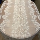 White Lace Tablecloth 101x60" Rose Floral Rectangle Polyester Wedding Large USA