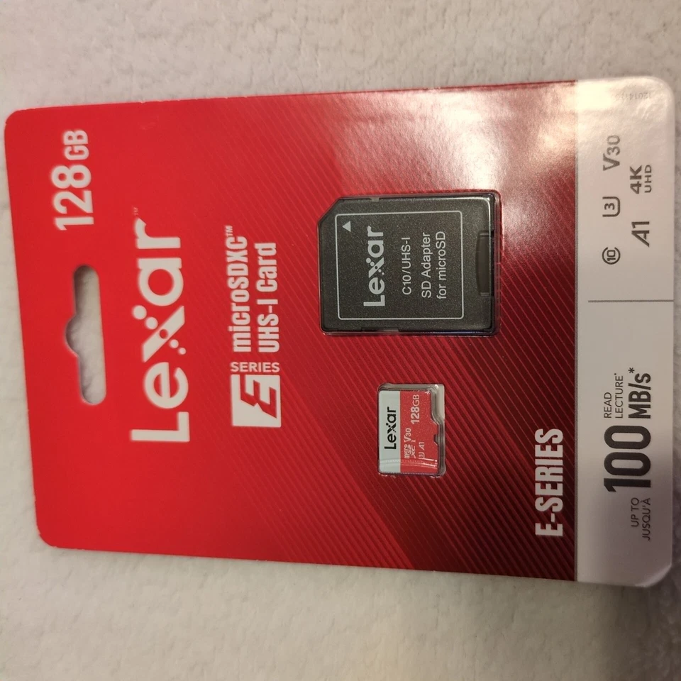 LEXAR 128 GB E-SERIES MICROSDXC CARD NEW IN PACKAGE - Image 3 of 3