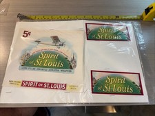 Spirit of ST. Louis Mazer Cressman Cigar Co Detroit MICH VTG EMB Label 8x6.5"