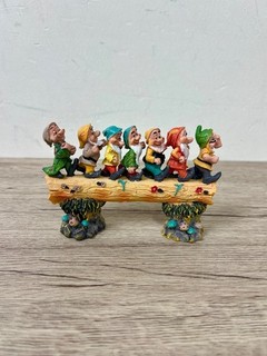 Seven Dwarfs Aquarium Ornament Fish Tank Decor Resin Log Bridge Garden CG BD3