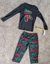 NWT Boys Christmas 2 Pc. Pajamas Set Shirt Pants Carter's Size 4 Gaming