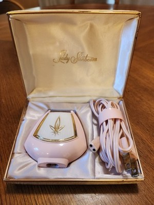 Vintage Lady Sunbeam Pink Electric Shaver w/ Case Tested MCM Vanity Decor