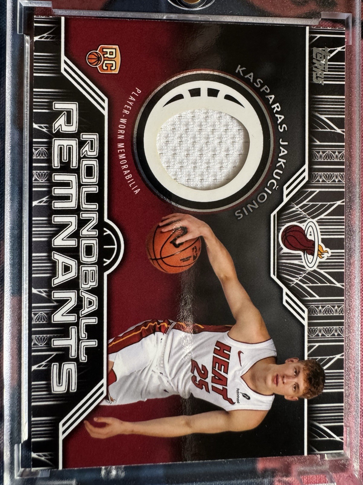 2025-26 Topps - Rookie Roundball Remnants Kasparas Jakucionis #RRR-KJ (MEM, RC)