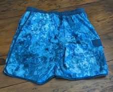 Lands End Size L 36-38 Swim Trunks Board Shorts Turquoise Baltic Teal Tie Dye