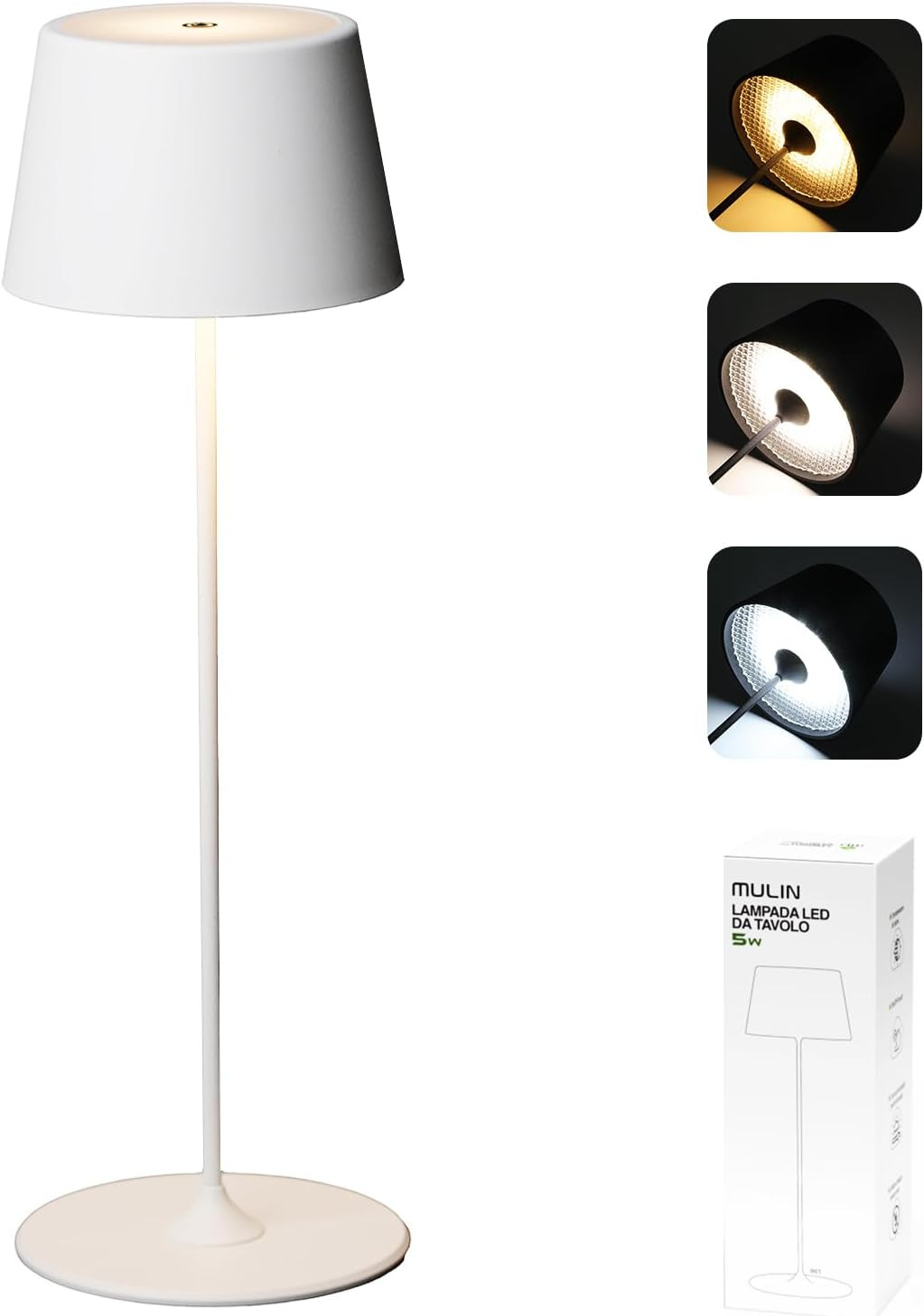 Lampada Lampada Da Tavolo Ricaricabile E Senza Fili Con Controllo Touch, Utilizz