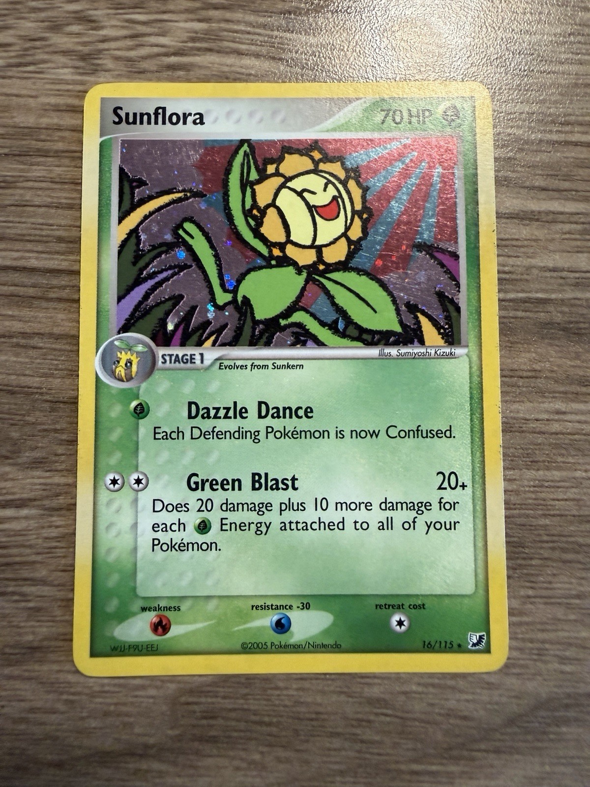 Sunflora 16/115 EX Unseen Forces Holo Rare LP Pokemon Card