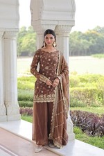 Pakistani Kurta Sharara Wedding Party Wear Drees Embroidered Outfit For Womens