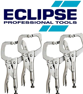 4 x ECLIPSE Schraubstock Grip C Klemme 6'' 150 mm verstellbar Verriegelung kleine normale Spitzen E6R
